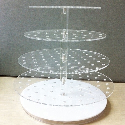 Çevre Dostu Tezgah Akrilik Takı Tutucu 3mm Kristal Parlatma