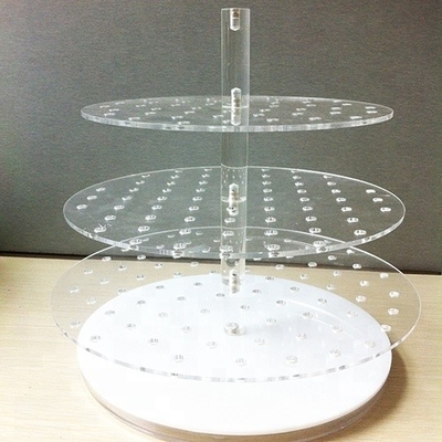 Çevre Dostu Tezgah Akrilik Takı Tutucu 3mm Kristal Parlatma