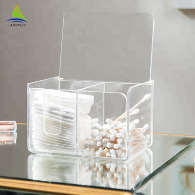 Yeni Stil Çevirme Kapak Plastik Akrilik Makyaj pamuk Kozmetik Organizatör