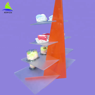 Özel Akrilik Kek Tepsisi Cupcake Standı Özelleştirilmiş Kalınlığı CE Belgesi