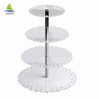 En İyi Kalite Kare Tatlı Cupcake Kulesi Modern Akrilik plastik kek standı