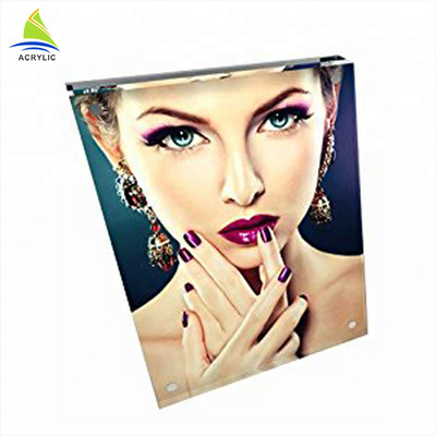 Fotoğraflar için Manyetik Özel Akrilik Çerçeveler Şeffaf Şeffaf Akrilik Blok Çerçeve