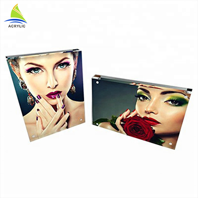 Moda Mıknatıs Şeffaf Akrilik Fotoğraf Çerçeveleri Duvara Montaj Düzlük Kare Şekli
