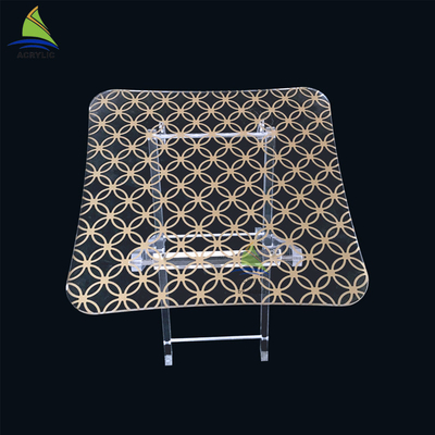 Ofis Özel Akrilik FurnitureClear Akrilik Aynalı Egzotik Sehpa