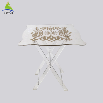 Deluxe Baskı Oturma Odası Sehpa / Oturma Odası İçin Yüksek Şeffaf Sehpa