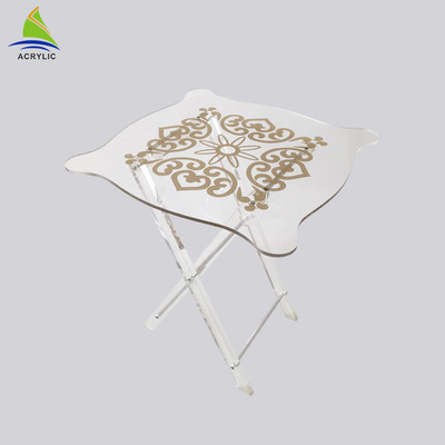 Deluxe Baskı Oturma Odası Sehpa / Oturma Odası İçin Yüksek Şeffaf Sehpa