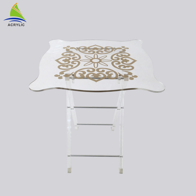 Deluxe Baskı Oturma Odası Sehpa / Oturma Odası İçin Yüksek Şeffaf Sehpa