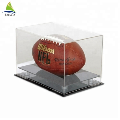 Temizle Custom Made Kare Led Işık Futbol / Beyzbol Akrilik Kutuları