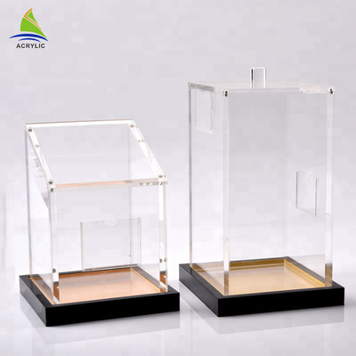 Eko Dostu Perspex Sürgülü Kapak Ekran Uzatma Şeffaf Akrilik Küp Kutuları