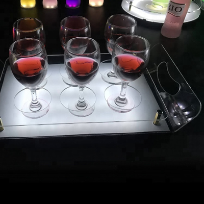 Depolama için Akrilik Led Bar Raflar Led Likör Raf Ekran Standı Tepsi