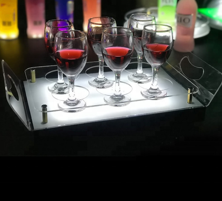 Depolama için Akrilik Led Bar Raflar Led Likör Raf Ekran Standı Tepsi