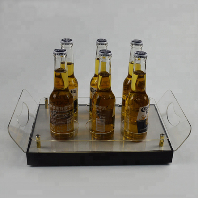 Depolama için Akrilik Led Bar Raflar Led Likör Raf Ekran Standı Tepsi