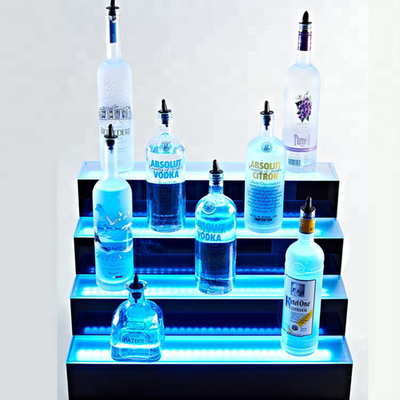 Depolama için Akrilik Led Bar Raflar Led Likör Raf Ekran Standı Tepsi