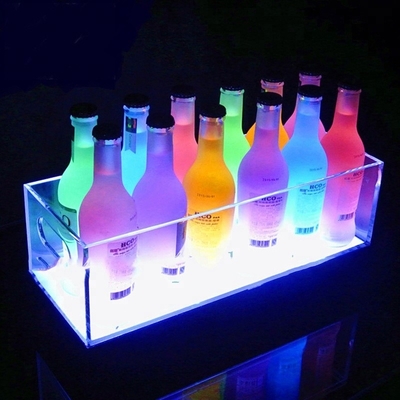 Modern Tasarım Temizle Led Şişe Ekranı Led Akrilik Şarap Şişesi Ekran Rafı