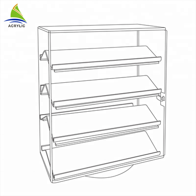 Showroom Tasarımı İçin Parlak Akrilik Tezgah Vitrin Takı Ekran Dolabı