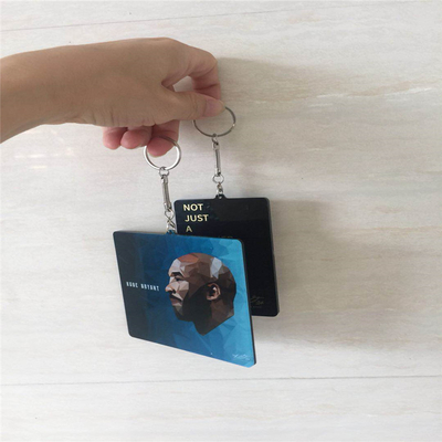 Reklam Hediyeler İçin Moda Baskılı Özel Akrilik Anahtarlıklar Temizlemesi Kolay