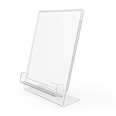 5 &quot;X 7&quot; Lucite Pleksiglas Akrilik Kartvizit Cebi Ile Eğimli Ekle Burcu Tutucu