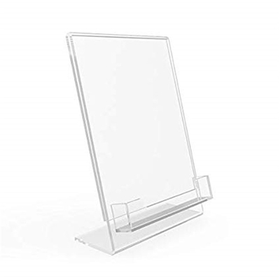 5 &quot;X 7&quot; Lucite Pleksiglas Akrilik Kartvizit Cebi Ile Eğimli Ekle Burcu Tutucu