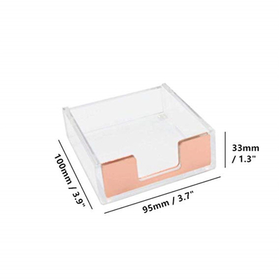 Özelleştirilmiş Temizle Lucite 4x6 Akrilik Broşür Sahipleri / Kağıt Yapışkan Not Pad Tutucu