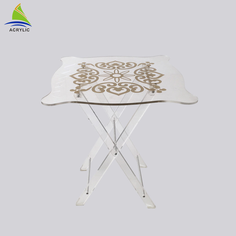 Deluxe Baskı Oturma Odası Sehpa / Oturma Odası İçin Yüksek Şeffaf Sehpa